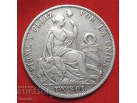 1 Sol 1891 TF Peru silver NO MADE IN CHINA !