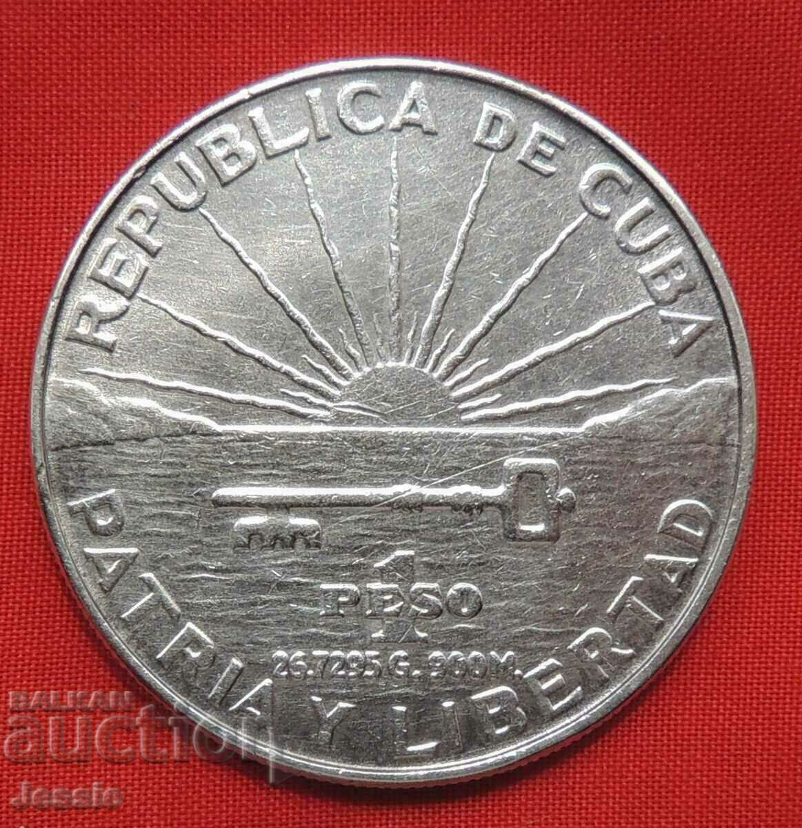 1 Peso 1953 Cuba argint COMPARAȚI ȘI EVALUAȚI NU MADE IN CHINA !