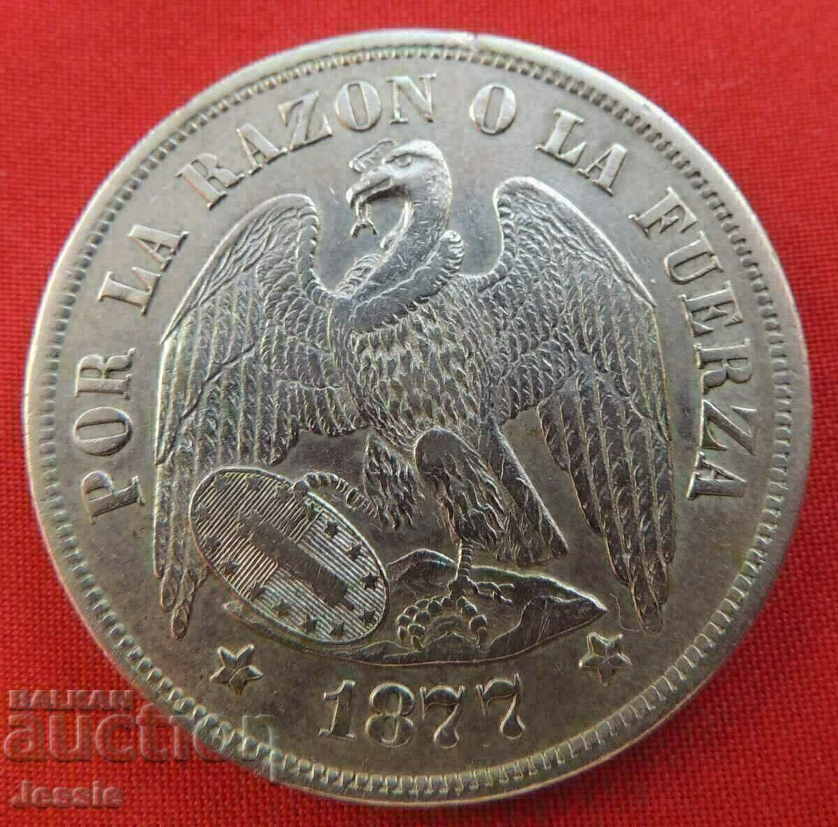1 Peso 1877 Chile silver NO MADE IN CHINA ! with price 182.90 BGN | € 93.52 1 Peso 1877 Chile silver NO MADE IN CHINA ! with price 182.90 BGN | € 93.52