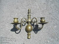 OLD BRONZE CANDLESTICK FOR WALL APPLIANCE