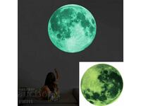 Φωτεινό αυτοκόλλητο Φεγγάρι, διακόσμηση παιδικού δωματίου
