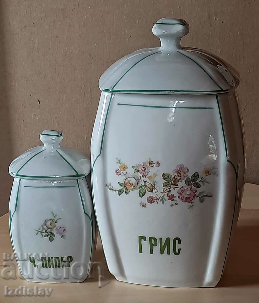Porcelain container for semolina S.I.P 50 years with price 25.00 BGN | € 12.78 Porcelain container for semolina S.I.P 50 years with price 25.00 BGN | € 12.78