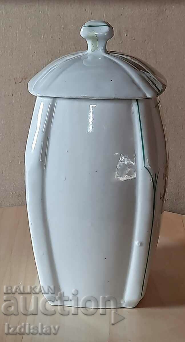 Auction Porcelain container for semolina S.I.P 50 years Auction Porcelain container for semolina S.I.P 50 years