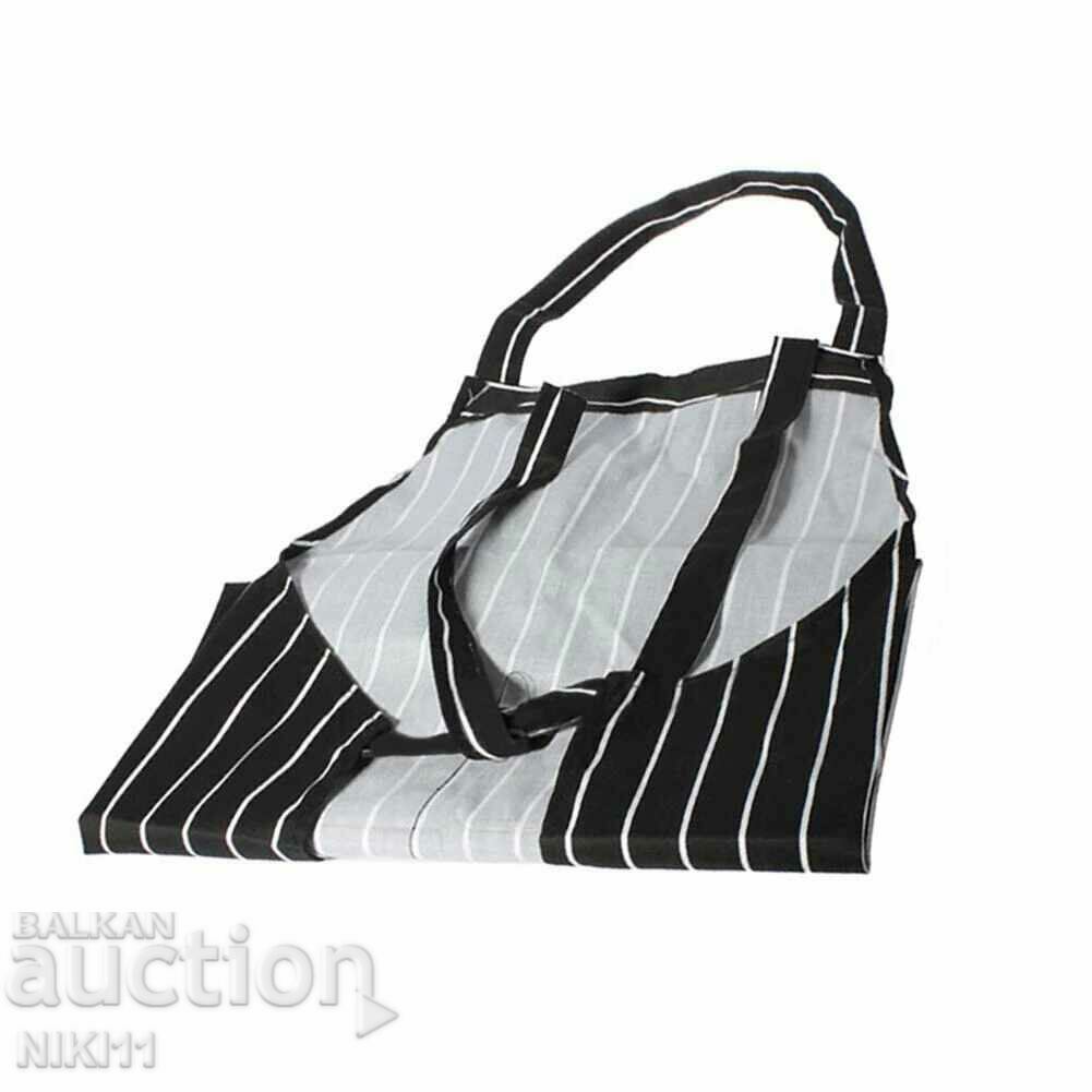 Clean apron in black and white stripes with price 20.00 BGN | € 10.23