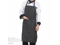 Clean apron in black and white stripes