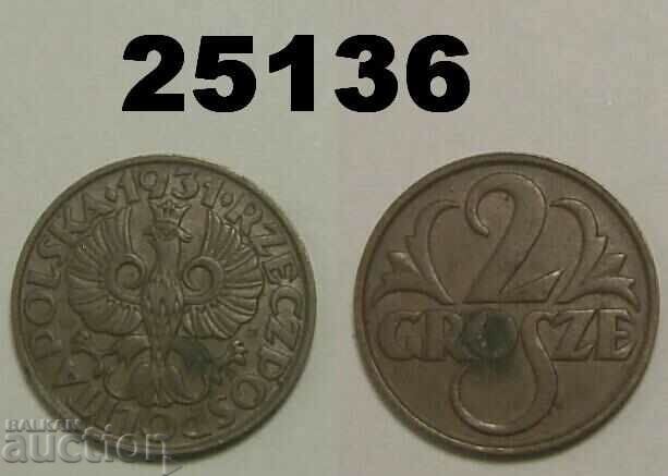 Πολωνία 2 groszy 1931