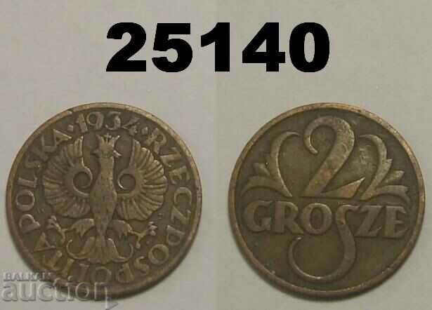 Полша 2 гроша 1934