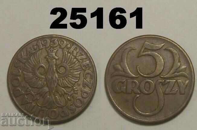 Polonia 5 groszy 1939
