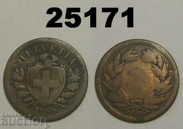 Switzerland 2 rapen 1850