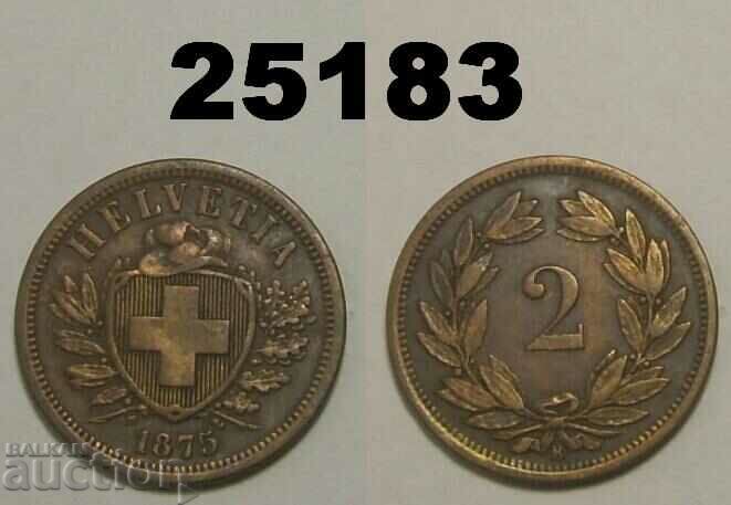 Switzerland 2 Rapen 1875