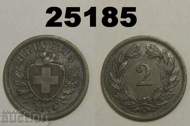 Switzerland 2 Rapen 1875