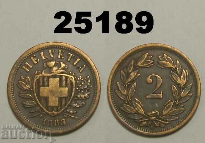 Швейцария 2 рапен 1883