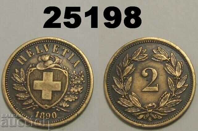 Швейцария 2 рапен 1890