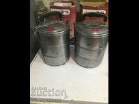 two sets of food jugs - used