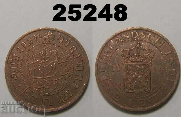 Netherlands Indies 2 1/2 cent 1914