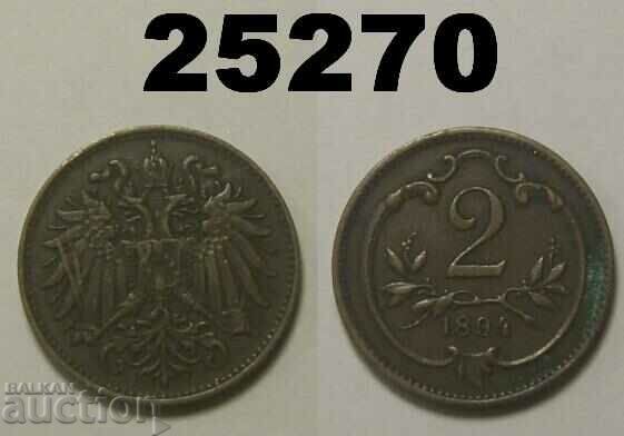 Австрия 2 хелера 1894