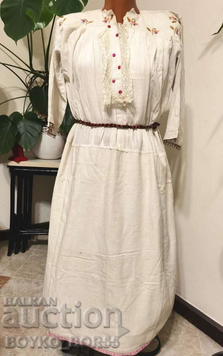 Αυθεντικό Αντίκες Ερζοϊκό Πουκάμισο Φόρεμα από Λαϊκή Στολή