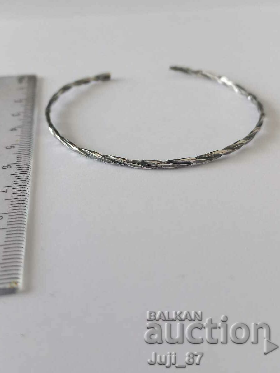 New handmade solid silver bracelet, diameter 6.5cm,