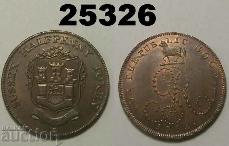 Sussex Halfpenny 1794 for the public good