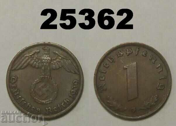 Γερμανία 1 pfennig 1939 G σβάστικα