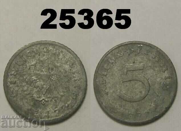 Германия 5 пфенига 1947 D цинк