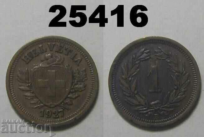 Switzerland 1 ruben 1927 Rare