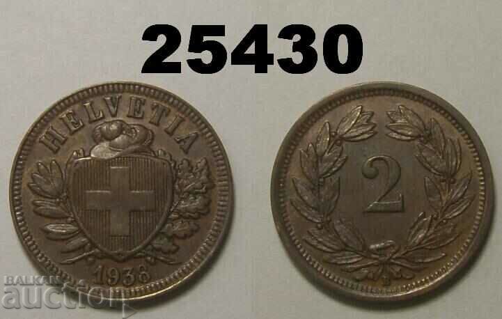 Switzerland 2 Rapen 1938