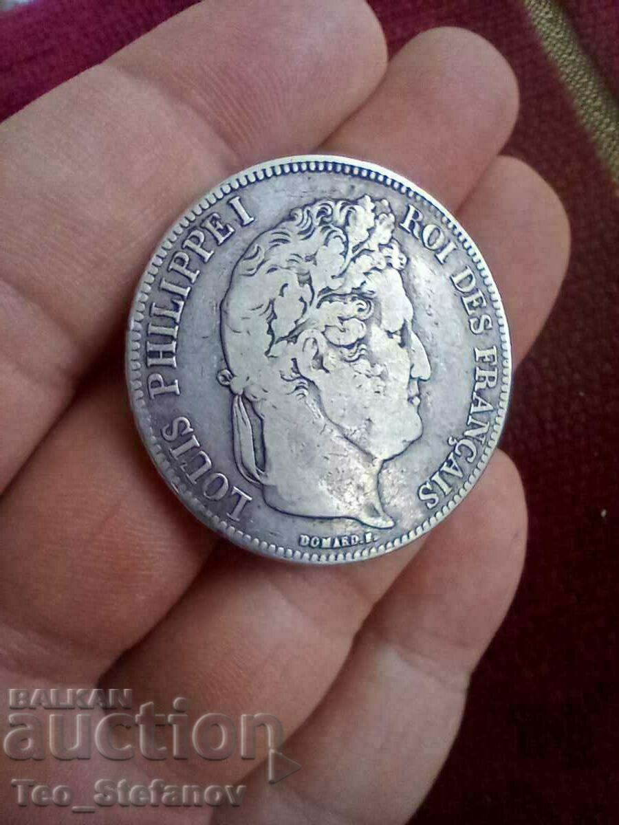 5 Franci 1834 W Franța Argint