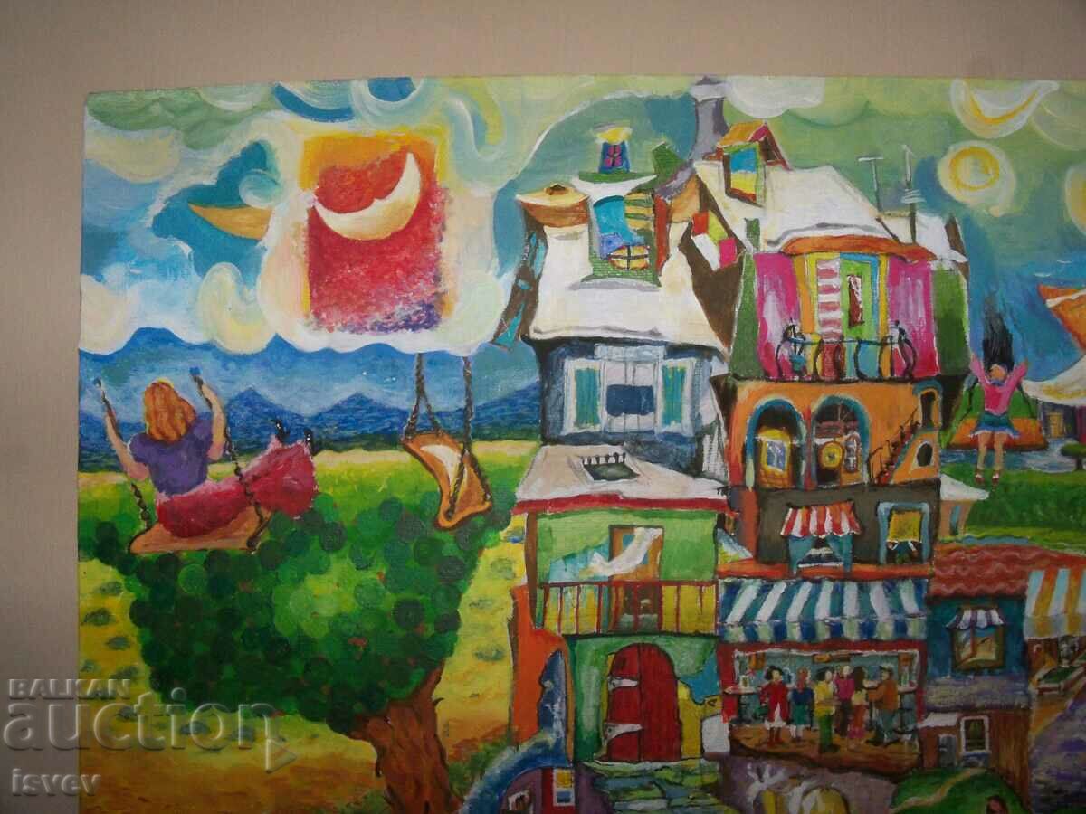 "In harmony with nature" painting by hud. Desislava Ilieva with price 450.00 BGN | € 230.08 "In harmony with nature" painting by hud. Desislava Ilieva with price 450.00 BGN | € 230.08