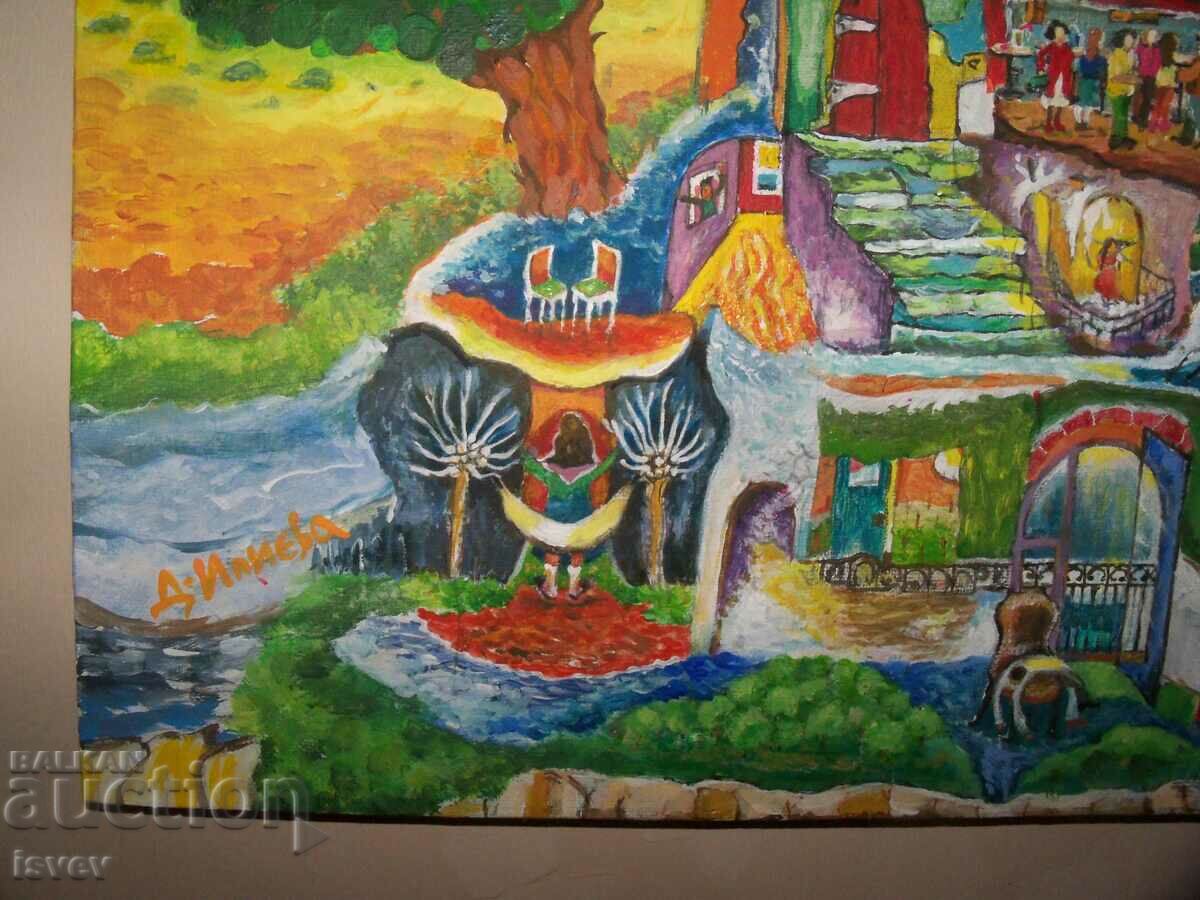 Delivery of "In harmony with nature" painting by hud. Desislava Ilieva Delivery of "In harmony with nature" painting by hud. Desislava Ilieva