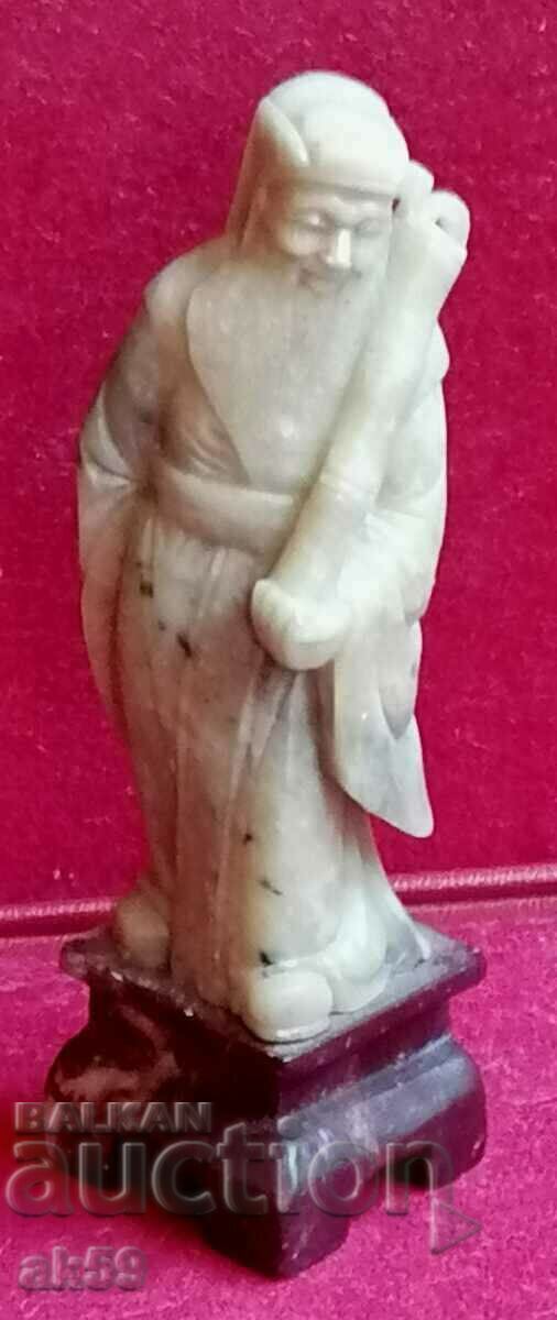 figurină călugăr din steatită - plastic mic.