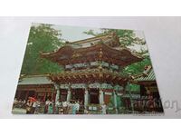 Tokyo Yomeimon Gate of Toshogu Shrine 1972 postcard