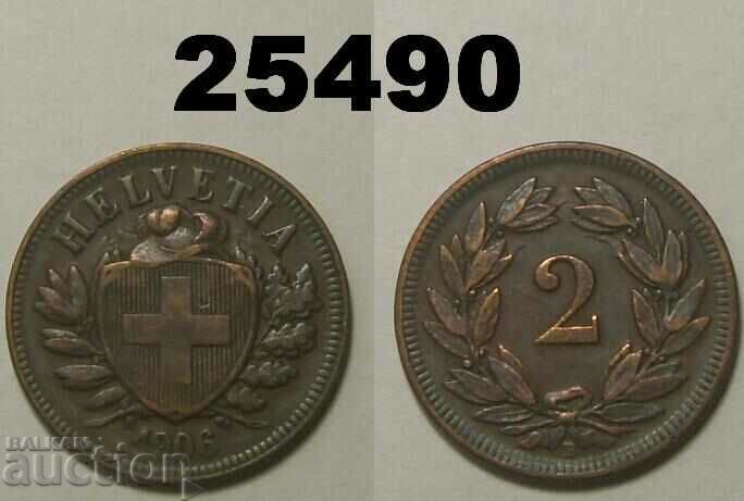 Switzerland 2 rapen 1906 Rare
