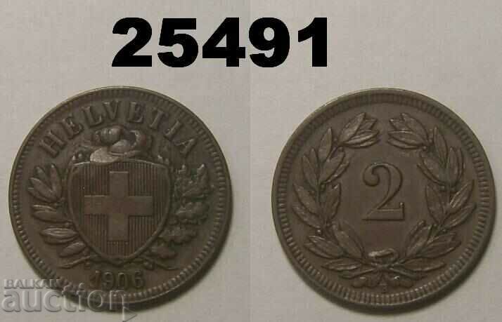 Switzerland 2 rapen 1906 Rare