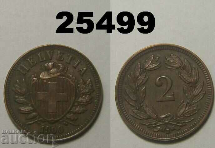 Switzerland 2 rapen 1900