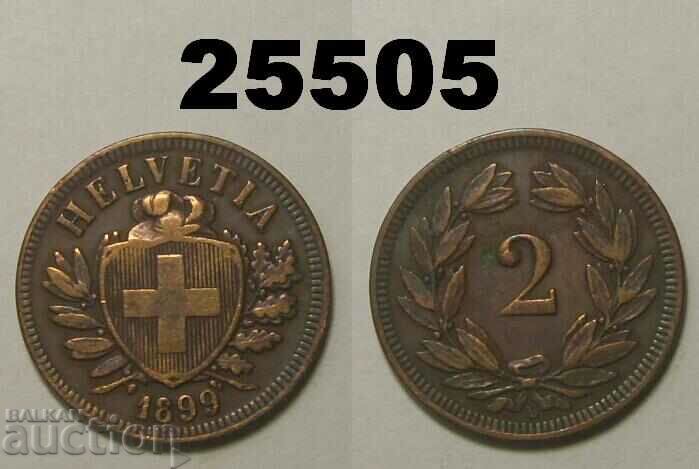 Switzerland 2 rapen 1899