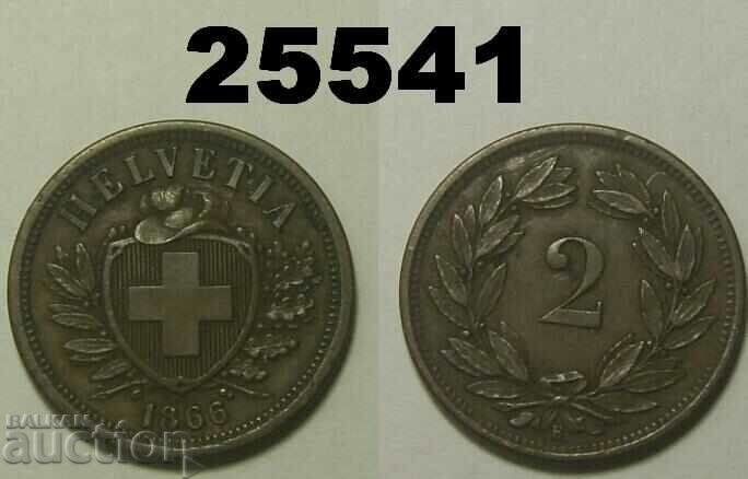 Switzerland 2 Rapen 1866
