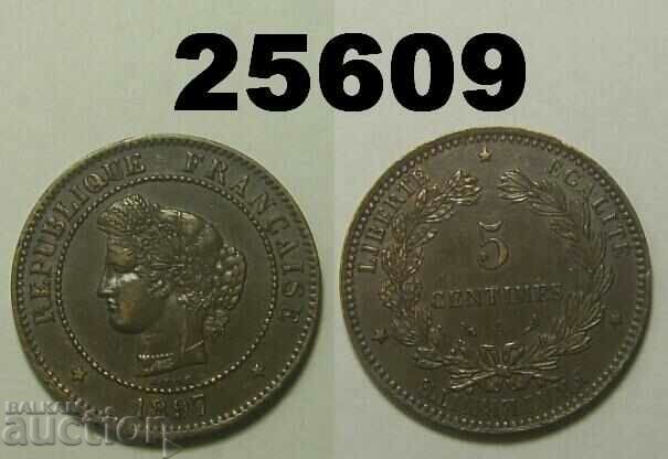Franța 5 centimes 1897 A