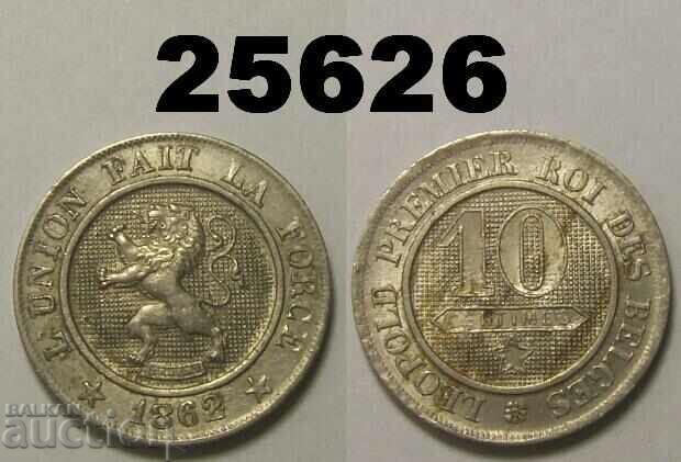 Belgium 10 centimes 1862