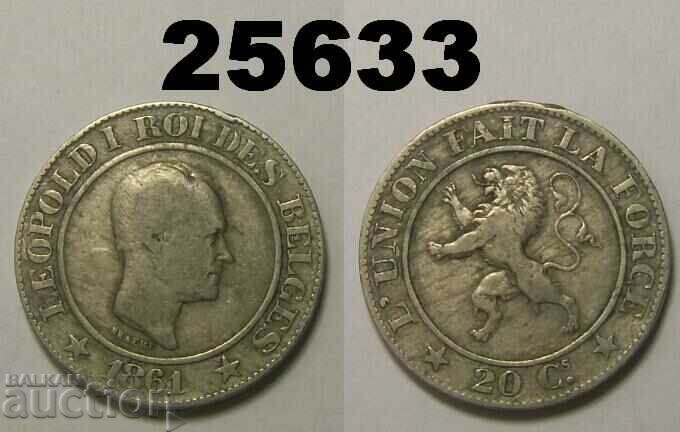 Белгия 20 сантима 1861