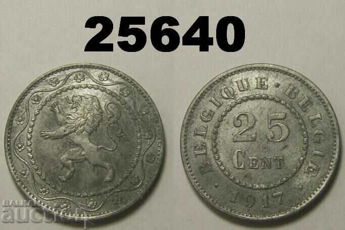 Belgia 25 de cenți 1917