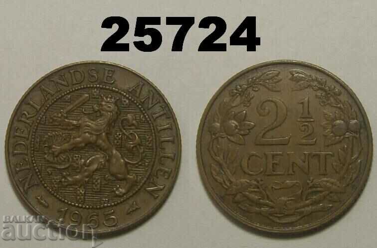 Холандски Антили 2 1/2 цент 1965