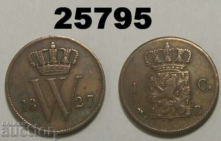 Netherlands 1 cent 1827 B
