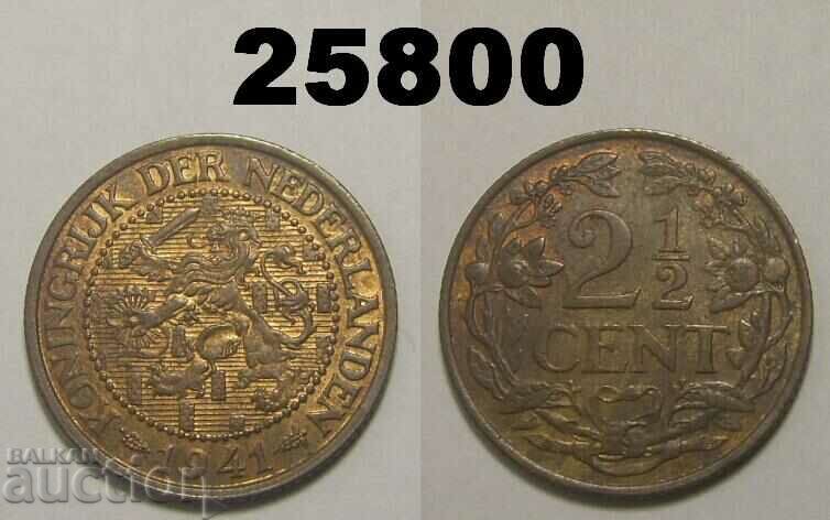 Холандия 2 1/2 цент 1941