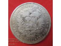 5 Bolivar 1911 Venezuela silver NO MADE IN CHINA !