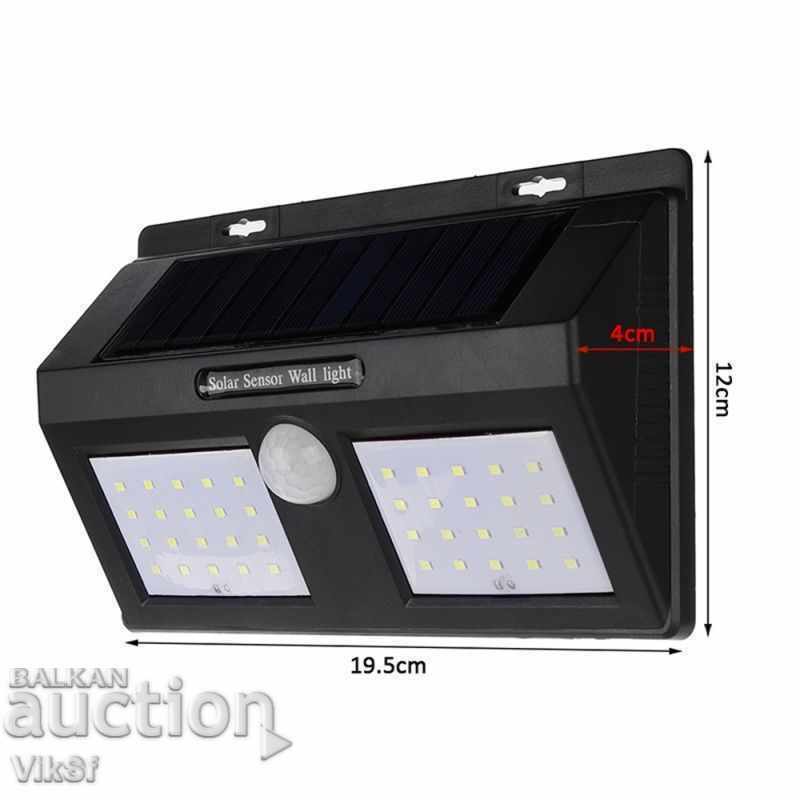 Solar LED Lamp with Motion Sensor 2 X 20 Diodes with price 15.50 BGN | € 7.93