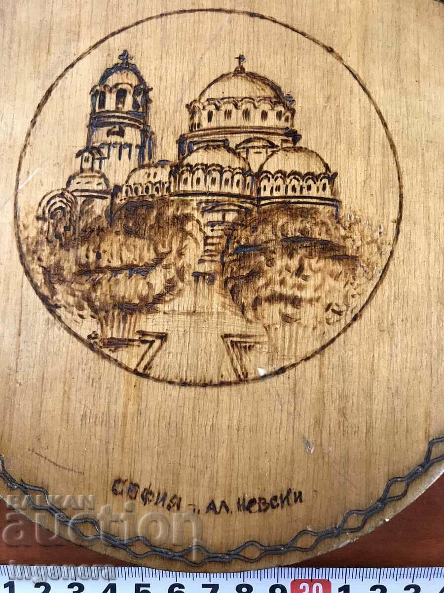 PANEL WOOD PYROGRAPHY SOFIA ALEXANDER NEVSKY - 5 PANEL WOOD PYROGRAPHY SOFIA ALEXANDER NEVSKY - 5