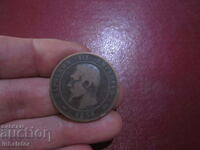 1854 anul 10 centi litera D - Lyon