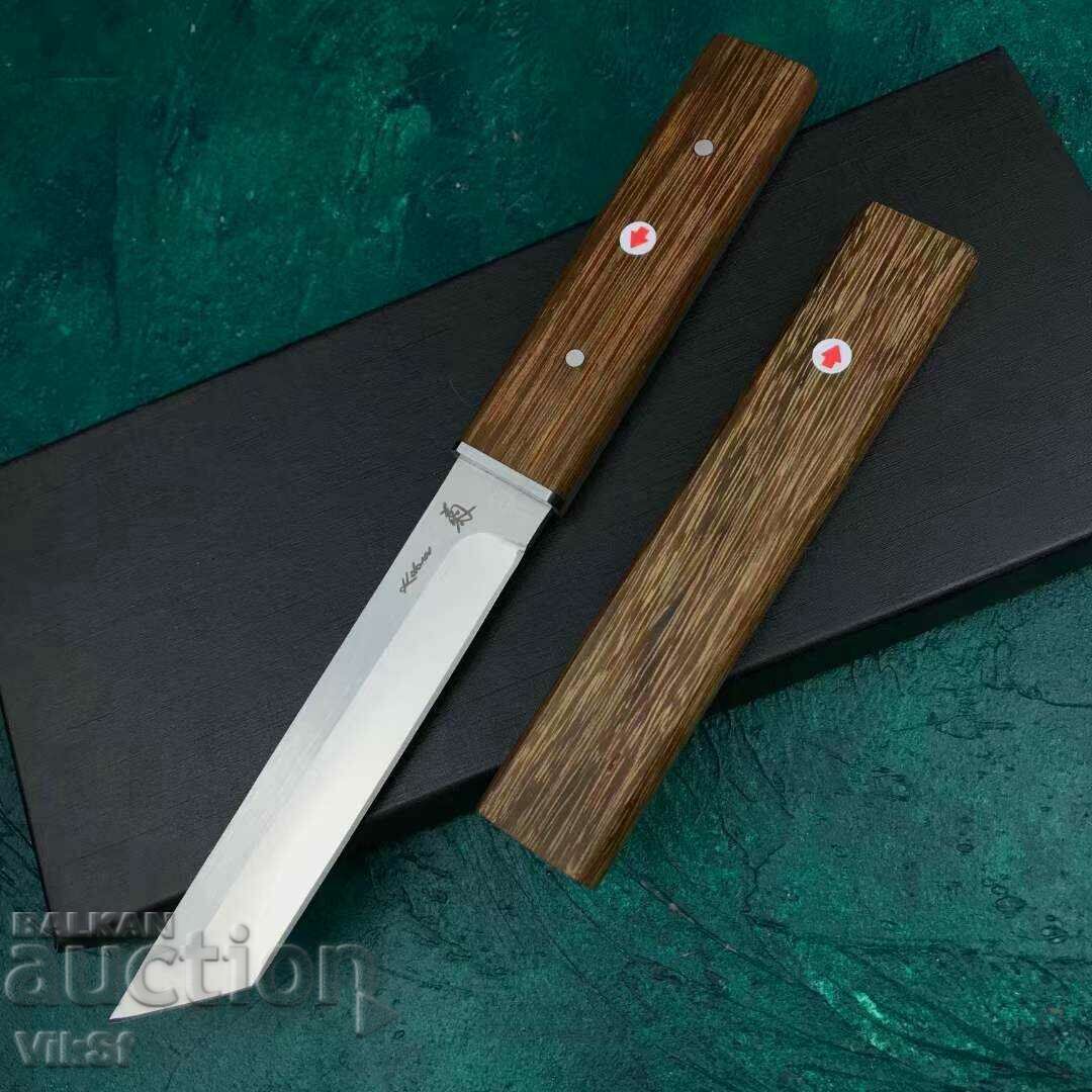 High class Japanese TANTO knife KIBU JP06 WOOD, Steel D2, HRC