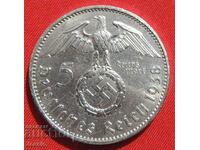 5 Reichsmarks 1938 A Germany silver